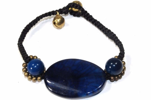 Pulseira de Ágata Azul