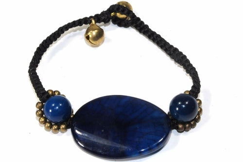 Pulseira de Ágata Azul
