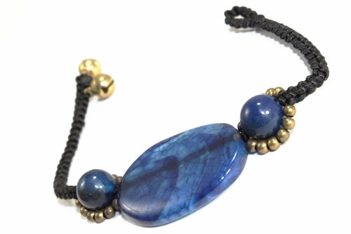 Pulseira de Ágata Azul