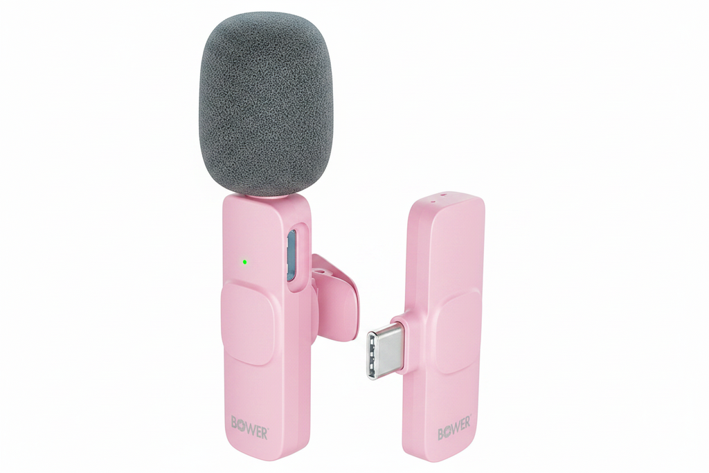 Microfone de Lapela Sem Fio Bower USB-C
